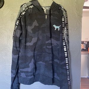 Victoria secret pink bling zip up with hood